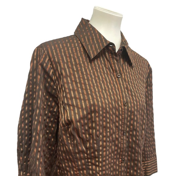 Lot of 2 Apt 9 Womens 1X 3/4 Sleeve PolyCotton Essential Button Down Shirts - Picture 8 of 11